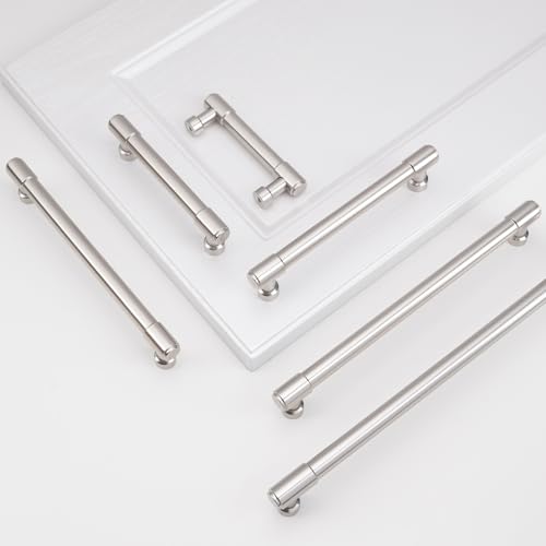 10 Pack 7-1/2 Inch(192mm) Kitchen Cabinet Handles Brushed Satin Nickel Cabinet Pulls Alloy Drawer Pulls Solid Cabinet Hardware - color: Brushed Satin Nickel, size: 7-1/2'' Hole Center(192mm)