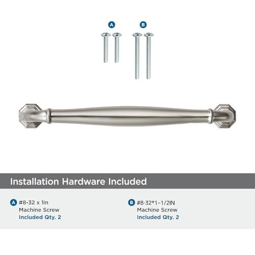 2 Pack 3-1/2 Inch Hole Center Brushed Satin Nickel Heavy Duty Solid Cabinet pulls Ideal for Dressers, Bathroom, cabinets, and Kitchens cabinets. - color: Brushed Satin Nickel, size: 3-1/2 Inch Hole Center, style: 2 Pack