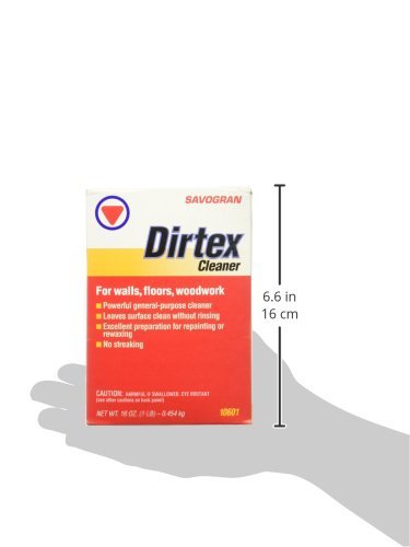 Savogran Dirtex All Purpose Cleaning Powder - 16oz No Rinse Powder Cleanser, Stain, & Rust Remover for Walls, Floors, Woodwook, & Stainless Steel - Powder Cleaner for Bathroom, Kitchen, & Outdoor Use
