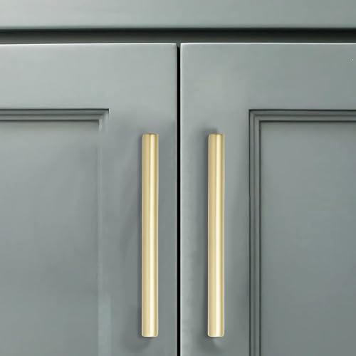 10 Pack 3-3/4 Inch Hole Center Brushed Gold Cabinet pulls Heavy Duty Solid Hardware for bathrooms Dressing Tables cabinets and Kitchen cabinets. - color: Brushed Gold, size: 3-3/4 Inch Hole Center