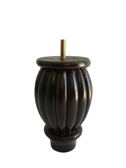 5" Fluted Wooden Furniture Leg (Set of 4)
