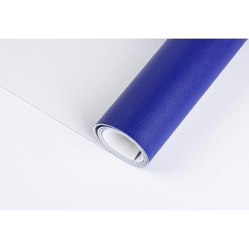 Faux Leather Sheets for Craft One Roll Smooth Surface Leather Fabric Sheets 12" x 53” (30cm x 135cm) Inch Earrings Bows Wallets DIY Projects (Blue) - color: Blue