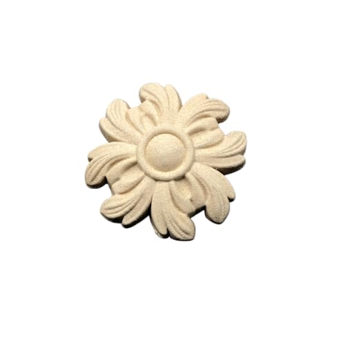 WoodUbend WUB2159 4 Petal Flowers (Pack of 5) - Heat Bendable & Flexible Wood Appliques 5x5cm - DIY Craft, Furniture & Home Decor - Easy to Apply & Paint - Versatile, Reusable & Decorative Decals - size: WUB2159