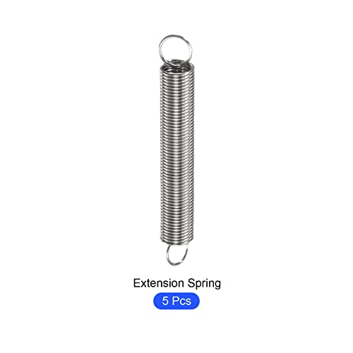 METALLIXITY Extension Spring (0.8x8x70mm/0.04"x0.32"x2.76") 5Pcs, 304 Stainless Steel Tension Spring Wire - for Home Repair Construction Machinery - size: 0.04"x0.32"x2.76"