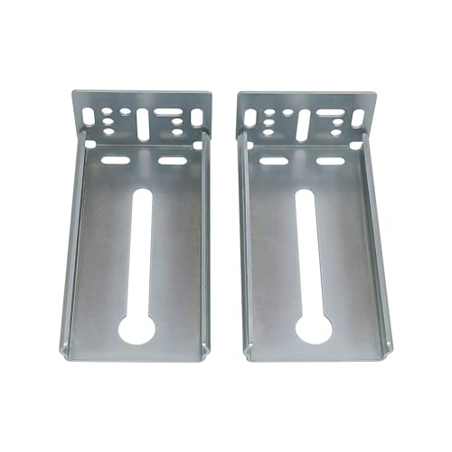LONTAN 2 Pairs Rear Mounting Brackets for 1.77 Inch 45mm Drawer Slides - color: Silver, size: 1.77 Inch