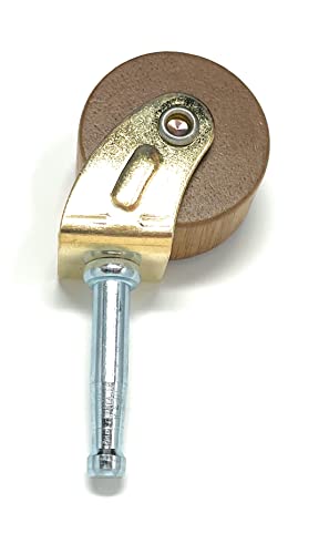 Metal Magery Medium 1 5/8" Hardwood Casters Pack of 4 Vintage Antique Furniture Casters