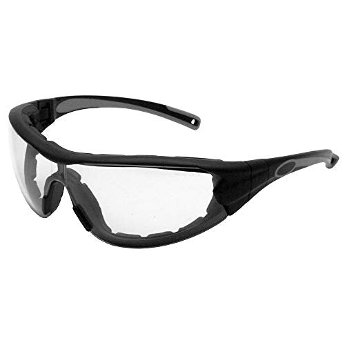 Gateway Safety 21GB79 Swap Wraparound Hybrid Eye Safety Glasses/Goggles, Clear Anti-Fog Lens, Black Frame with Foam Edge - color: Clear Anti-fog Lens