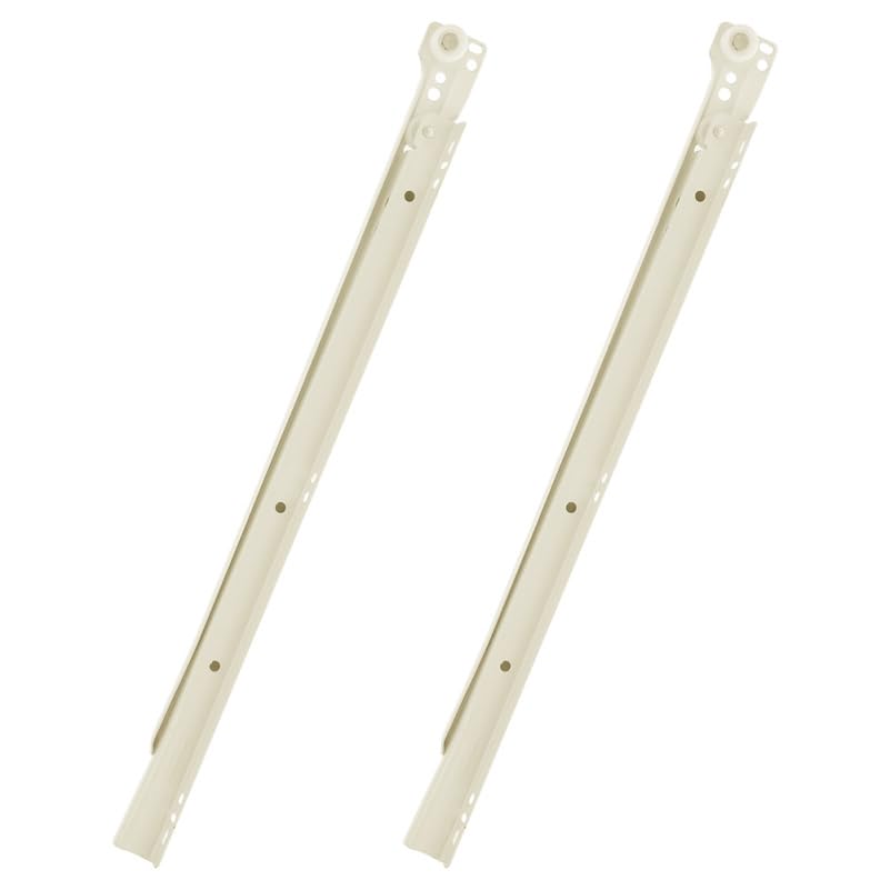 Uonlytech 14 Inches Drawer Rails Slide Track Dresser Rails Replacement Parts Under Drawer Slides Side Mount for Heavy Duty Storage