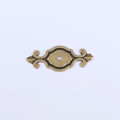 HUAMULAN Ceramic Knobs Cabinet Pulls with Bronze Base Backplate 10 Pack - color: Black Knob + Bronze Base