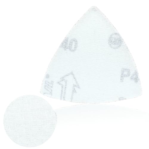 100 Pcs Triangle Sanding Pads, 80mm, 40 Grit - size: 40 Grit