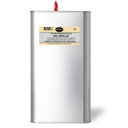 Ottosson Färgmakeri - Swedish Cold Pressed Raw Linseed Oil - 5 Liter