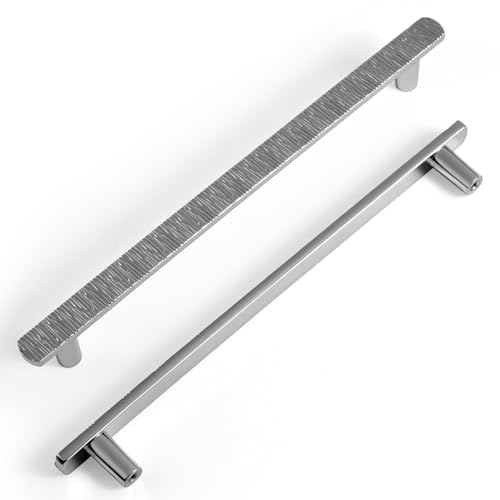 Goo-Ki 7-1/2 Inch(192mm Hole Centers Luxurious & Sturdy Zinc Alloy Cabinet Handls,Polished Chrome Cabinet Pulls,6 Pack - color: Chrome Plating, size: 7.6 inch (192 mm) Hole Centers, style: Pulls With No Backplate