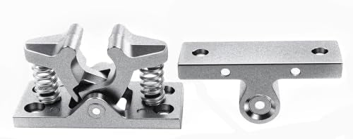 Heavy Duty Double Roller Catch, Spring Loaded,Stop Catch Release Clamp Lock for Barn Doors,Cabinet,Doors,1 Pcs