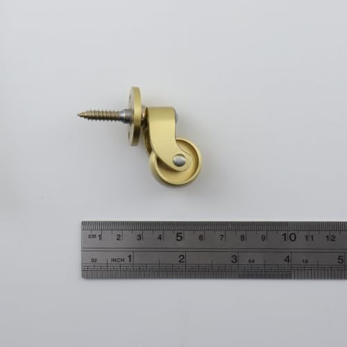 Semetall Brass Stem Casters 360° Swivel Threaded Wheels 4 Pack - style: A-104