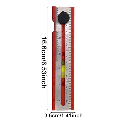 Adjustable Positioning Marking Protractor Tool - Foldable Angle Ruler for Woodworking, Cabinet, and Door Lock Installation