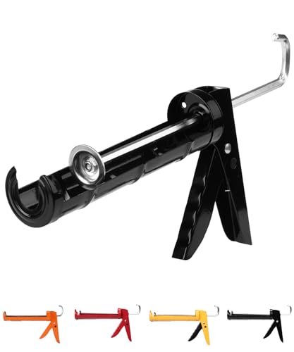 Bates- Caulking Silicone Gun, 10:1 Thrust Ratio, Hand Caulking Guns, No Drip - color: Black, size: 1 Pack