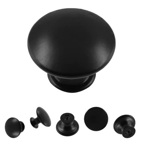 8Pcs 1.16 Inch Antique Black Kitchen Cabinet Knobs - color: Black, size: 8 Pcs