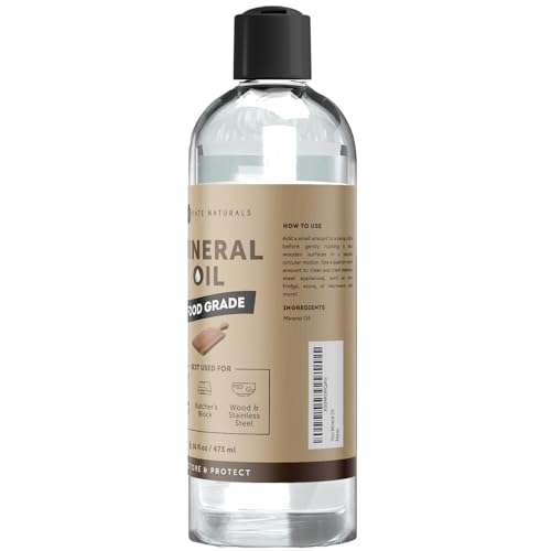 Kate Naturals Mineral Oil for Wood Cutting Board, Food Grade, Odorless,16oz - size: 16 fl oz