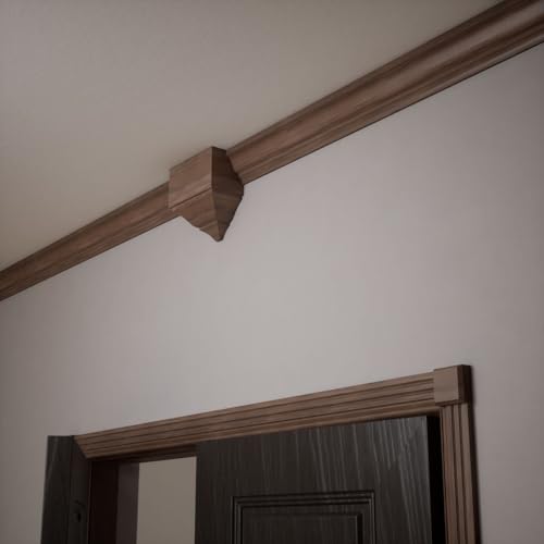 2 1/2"W x 2 1/2"H x 7/8"P Americraft Solid Hardwood Stain Grade Standard Smooth Rosette with Beveled Edge, Walnut - color: Walnut, size: 2.5-in. W x 2.5-in. H