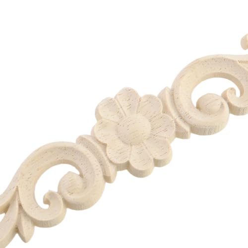 Wood Carved Onlays Appliques (Style4,4 pcs) - style: Style4,4 pcs