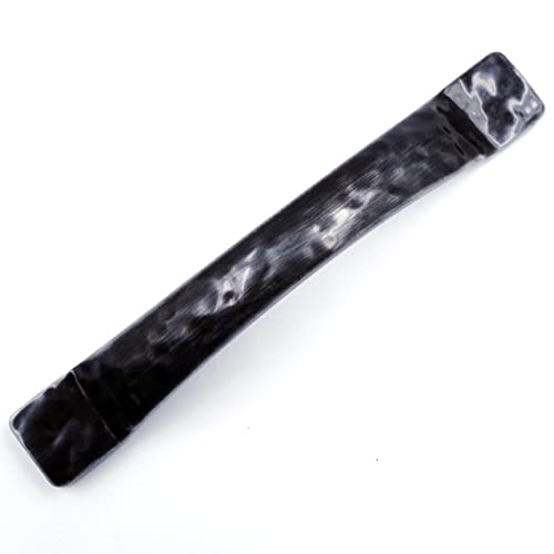 Jetland Arched Hammered Cabinet Pulls - 4-Pack, Black with Grey Line, 4" Hole Centers, Rustic Solid Cast Handle Pulls for Dresser Nightstand Furniture, HT0611BGL102 - color: Black with Grey Line, size: 4 Inch Hole Centers