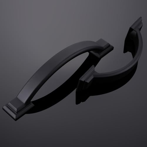 10 Pack 2.5 Inch Cabinet Pulls Matte Black Kitchen Cabinet Handles Zinc Alloy Drawer Pulls Solid Cabinet Hardware - color: Matte Black, size: 2-1/2" Hole Center(64mm)