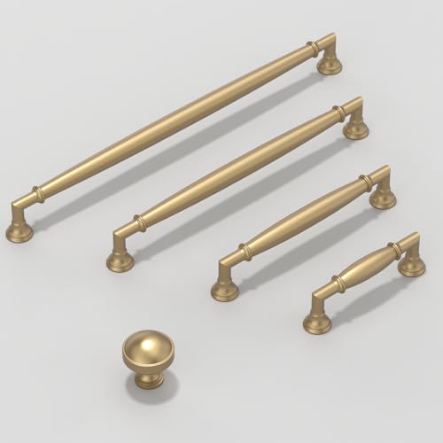 10 Pack Champagne Bronze Cabinet Pulls 3 Inch(76mm) Kitchen Cabinet Handles Cabinet Hardware for Drawer Pulls - color: Champagne Bronze, size: 3" Hole Center