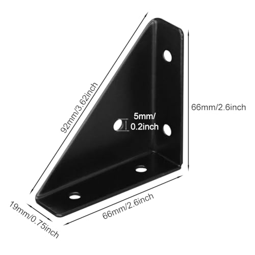 4Pcs Corner Brace Brackets,Cabinet Corner Bracket with Screws,Right Angle Shelf Bracket,Corner Protector for Furniture,Brace Bracket for Table,Bed,Cabinet,Shoe Rack,Bookshelf 