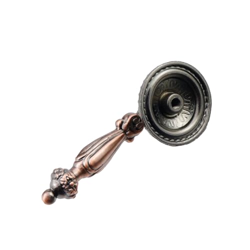 4Pcs Cabinet Tear Drop Pull Knobs with Screws, Red Bronze, 2.6inch - color: Red Bronze