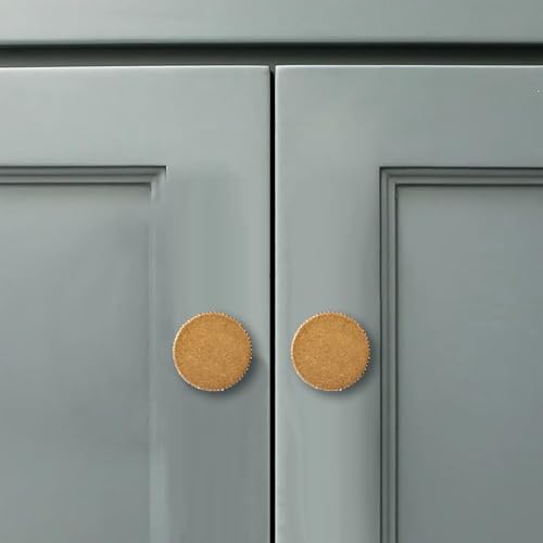 2 Pack 1-1/8 Inch(28mm) Diameter Antique Brass Cabinet pulls Kitchen Handles Solid Heavy Duty Cabinet Pull Kitchen Hardware - color: Antique Brass, size: 1-1/8 Inch(28mm)Diameter