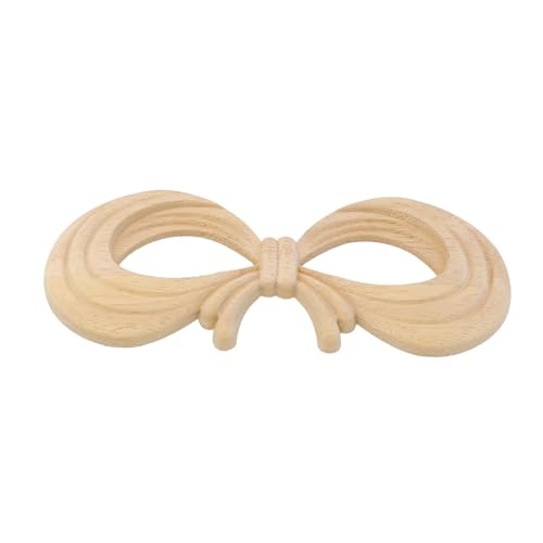 Antrader 4Pcs Unpainted Wood Carved Appliques for Home Decoration,Style 6 - style: Style 6