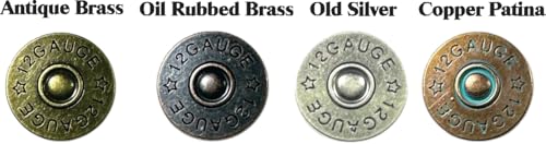 Antique Brass Shotgun Shell 12 Gauge Upholstery Framing Tacks, 25 Count