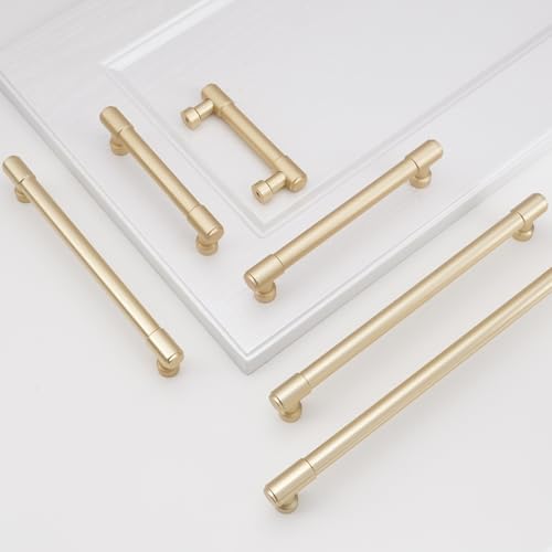10 Pack 7-1/2 Inch(192mm) Kitchen Cabinet Handles Brushed Gold Cabinet Pulls Alloy Drawer Pulls Solid Cabinet Hardware - color: Brushed Gold, size: 7-1/2'' Hole Center(192mm)