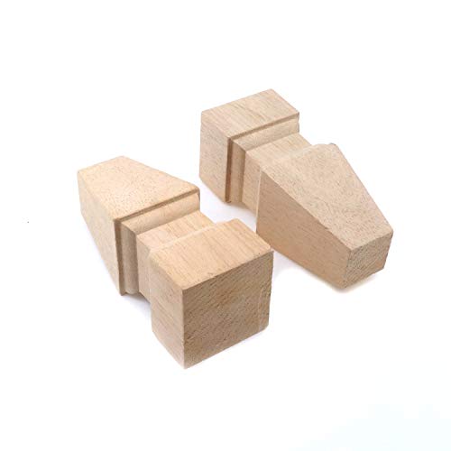 T Tulead 150mm Height Wooden Furniture Feet Unfinished Sofa Feet 4PCS - size: Height:150mm