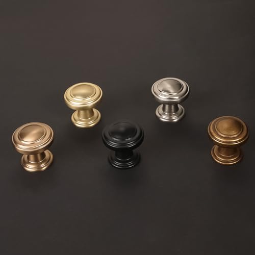 10 Pack Kitchen Cabinet Handles Champagne Bronze Cabinet Zinc Alloy Knobs Gold Drawer Knobs Kitchen Hardware - color: Champagne Bronze, size: Knobs