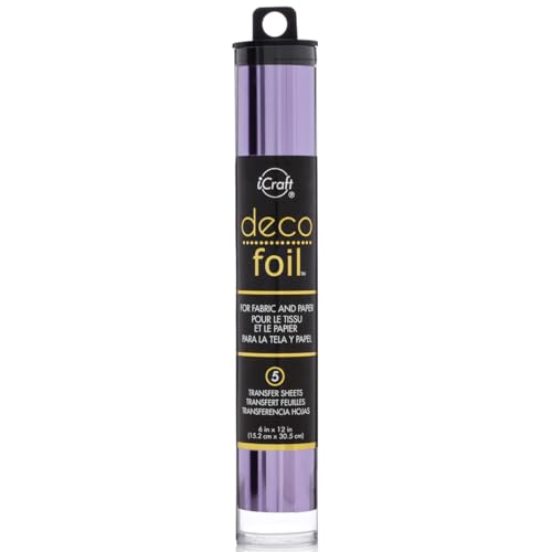 iCraft Deco Foil, 5 Transfer Sheets, 6" x 12", Lilac - color: Lilac, size: 6in X 12in