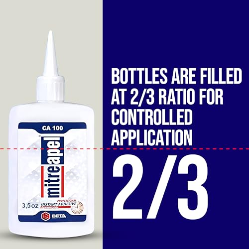 MITREAPEL CA Glue with Activator (3x1.7oz-3 x 6.7 floz)Instant Bond Professional Cyanoacrylate Adhesive and Super Glue Accelerator for Woodworking ,Ceramic,3D Printing,Glass, DIY&Craft, Plastic,Repair - size: 3 Pack