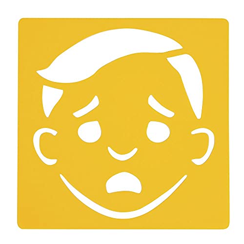 Emotional Stencils Set of 6, Homeschool, Home School Use - style: Emotions 6PK