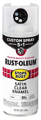 Rust-Oleum Stops Rust Custom 5-in-1 Spray Paint, Satin Clear - color: Satin Clear, size: 12 Ounce (Pack of 6)