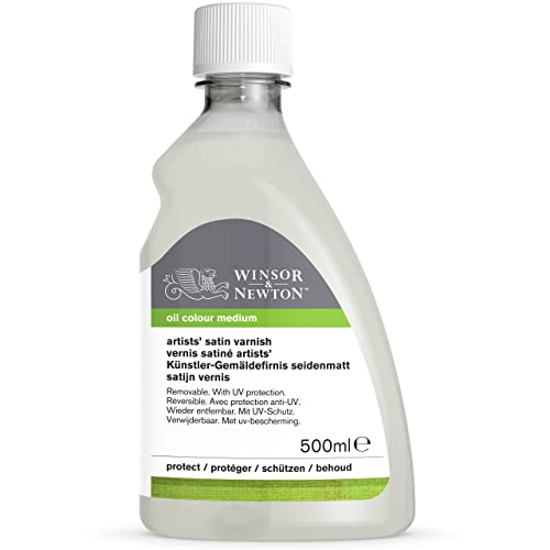 Winsor & Newton Professional Artists' Satin Varnish, 500ml Bottle - color: Satin Varnish, style: 16.9-oz Bottle