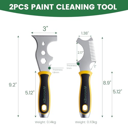VOOMEY 5-in-1 Paint Brush Comb & 12-in-1 Painter Tool Scraper