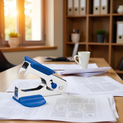 1Pack Blue Staple Remover Staple Puller Removal Tool for School Office Home, Removes Staples Easily Without Ripping Paper Staplers and Punches