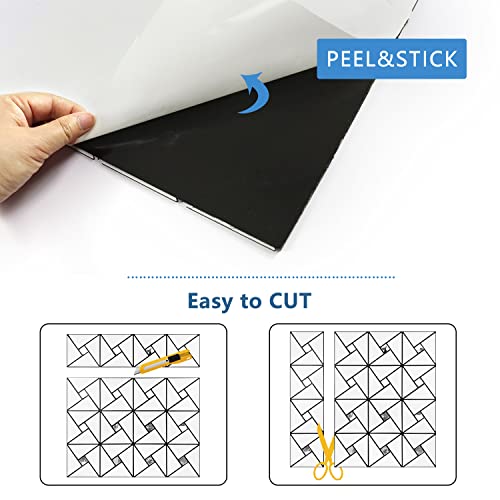 Vamos Tile 10 Sheets PVC Peel and Stick Backsplash Tile - color: White
