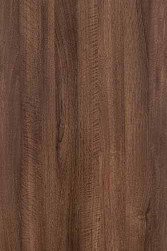 Large Walnut Wood Contact Paper Peel and Stick Wood Grain Wallpaper Removeble Self-Adhesive Wooden Look Vinyl Wall Paper Thick Bubble-Free Design for Bedroom Kitchen Wall Covering 48x591 inch - size: 48" x 591"