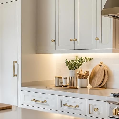 SAILING 10 Pack Cabinet Handles-3"/76mm Champagne Bronze Cabinet Pulls for Kitchen Bathroom Living Room Bedroom Modern Drawer Handles - color: Champagne Bronze, size: 3"(76mm) Hole Center-10Pcs