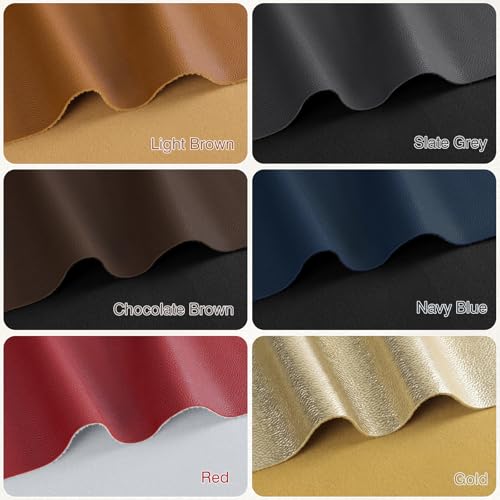 Faux Leather Fabric 55" W 1.15MM Thick Marine Vinyl Fabric 5 Yards 55"x180" - color: Gold, size: Pre-Cut 5 Yards
