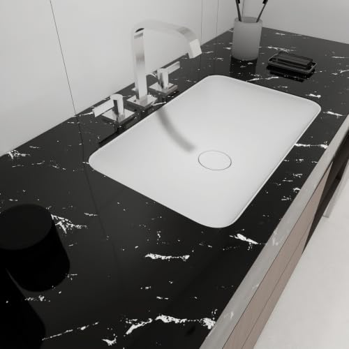 Black Marble Contact Paper for Countertops 15.7"x393" - color: Black, size: 15.7" x 393"