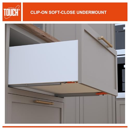 Undermount Drawer Slides 24 Inch, Soft-Close, for 1/2 and 5/8 Inch Drawer Panels, 1 Pair, Concealed Bottom Mount, 75 lb Capacity, 3D Adjustable, Cold-Rolled Steel - color: SOFT-CLOSE, size: 24 Inch