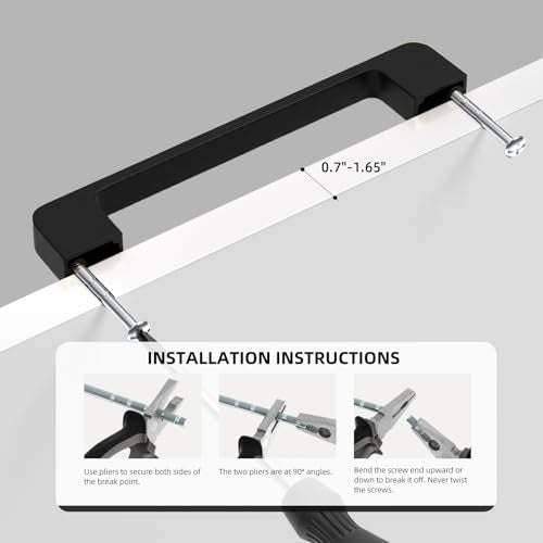 Black Cabinet Handles 4 Inch Matte Black Cabinet Pulls 10 Pack - color: Black, size: 4 Inch (102 mm) Hole Centers