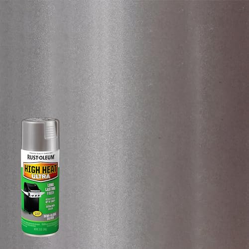 Rust-Oleum High Heat Ultra Semi-Gloss Silver Spray Paint - color: Silver, size: 12 Ounce (Pack of 1)